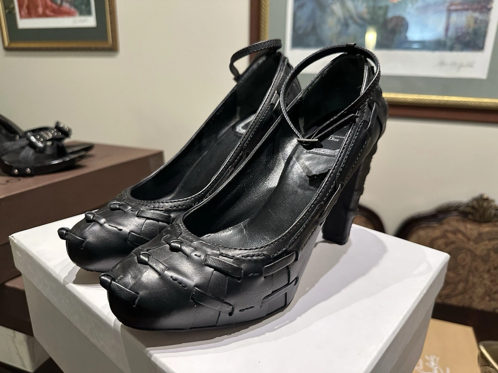 Chaussures Christian Dior pointure 38,5 noir