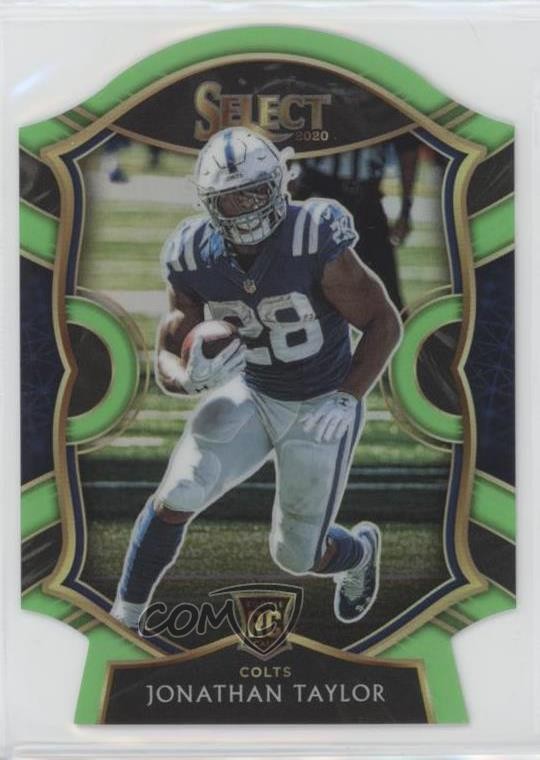 2020 Panini Select Concourse Neon Green Prizm Die-Cut Jonathan Taylor #53 09k3