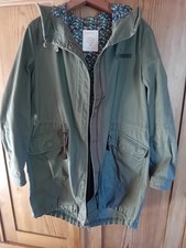 Esprit Übergangsmantel Regular Mantel für Damen Gr. M olivgrün, Baumwolle