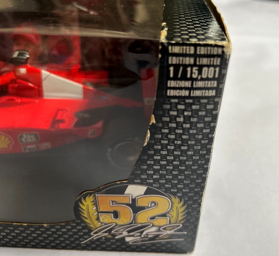 Michael Schumacher Hot Wheels Ferrari F2001 1:18 52 victorias Bélgica 2 de septiembre de 2001  Foto 2 de 4