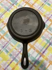 Birmingham Stove And Range “S” Series #3 Red Mountain Cast Iron Skillet