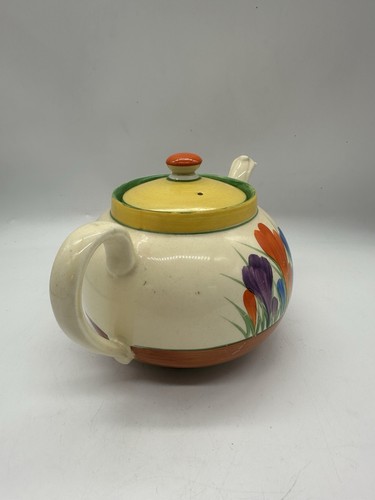 CLARICE CLIFF CROCUS GLOBE SHAPE TEAPOT CIRCA 1932 Tea For Six Size - Picture 5 of 7