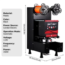 Fully Automatic Cup Sealer Sealing Machine 550-800 Cup/hr Boba Coffee Bubble Tea