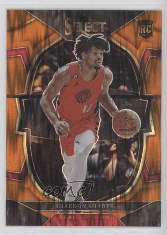 2022-23 Panini Select Concourse Orange Flash Prizm Shaedon Sharpe #71 1d13