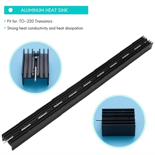 10 Stueck 21x15x11mm Schwarz Aluminium Kuehlkoerper fuer TO-220 MOSFET-Tran2086 - Afbeelding 8 van 9