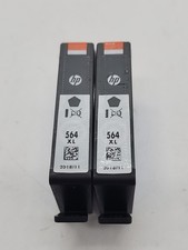  2 GENUINE HP 564XL BLACK Ink OEM High Yield Cartridge CN684WN 2018 NEW No Box