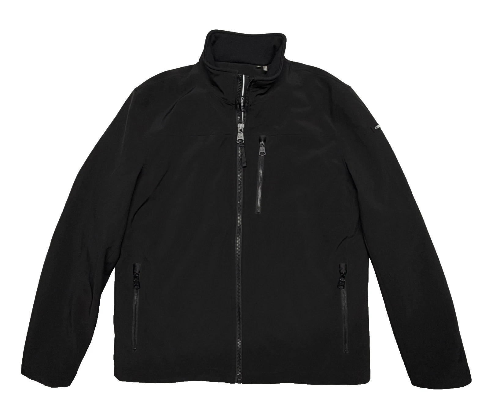 Calvin Klein Men's Medium Jacket Softshell Black Full Zip Retail $100
