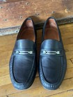 Allen Edmonds Martino Black Leather Silver Bit Loafers Men’s 12 Euc — photo 2
