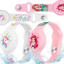 2 Pack AirTag Bracelet for Kids, Waterproof Air tag Holder for Kids with Soft...