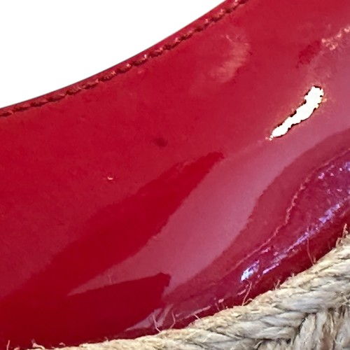 Scarpe Valentino espadrillas zeppa slingbacks St. Tropez rosso vernice punta aperta 36 - Foto 12 di 19