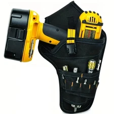 1pc Cordless Drill Holster with Hook & Metal Clip Oxford Cloth Tool Holder - NEW