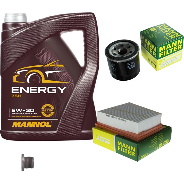 Mann Inspektionspaket 5 L Mannol Energy 5W-30 FüR Renault Grand ScéNic III 2.0-image