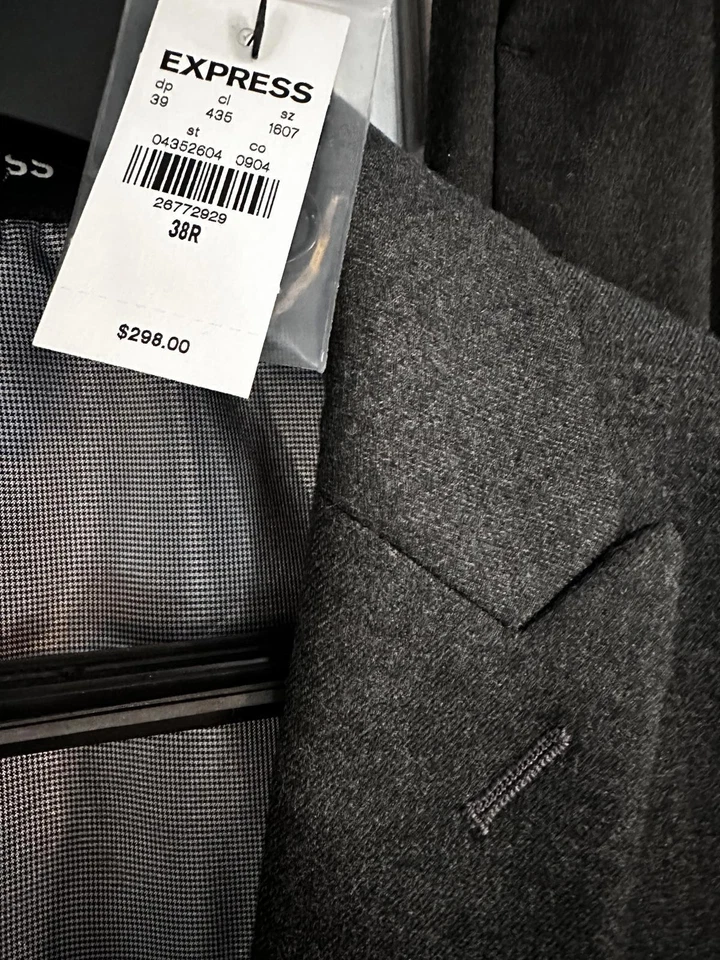 NWT Fantastic Men’s Express Gray 2 pc Suit!  - Image 3 of 4