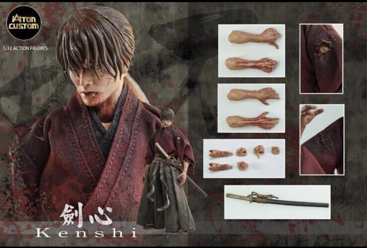 Aton Custom Ruroni Kenshin Kenshi Damaged Version 1/12 Scale Aton Custom Ruroni Kenshin Kenshi Damaged Version 1/12 Scale