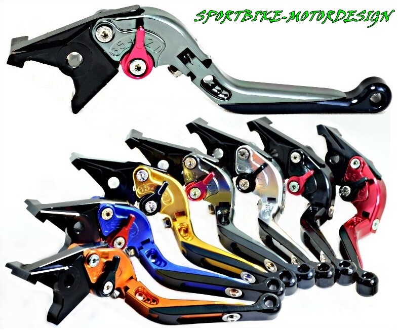 Leviers CB500 flip up incassables noirs pour moto Honda 1997-2003