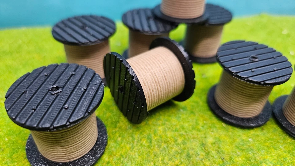 3D-SCALE 4 u 8 piezas tambor de cable H0 como carga para camiones pesados y vagones planos