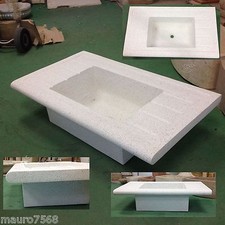 Lavabo in Graniglia di marmo pietra lavello Lavandino Incasso cucina acquaio