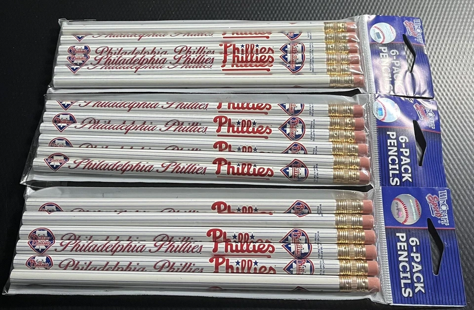 Phillies Lot of 17 Licensed Key Chain, Pencils Lot - Brand New - Factory Sealed - Image 3 of 4