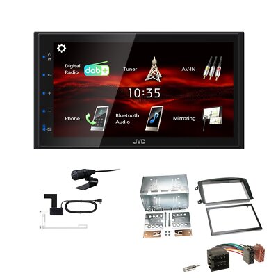 JVC Bluetooth 2DIN DAB+ Autoradio für Mercedes Benz C-Klasse 2000-2004