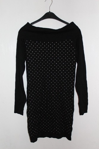 Quiz Studded Jumper Dress Black Size M 