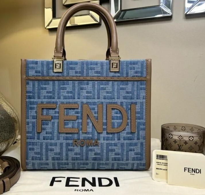 FENDI Fendi Denim Sunshine Tote Bag | eBay