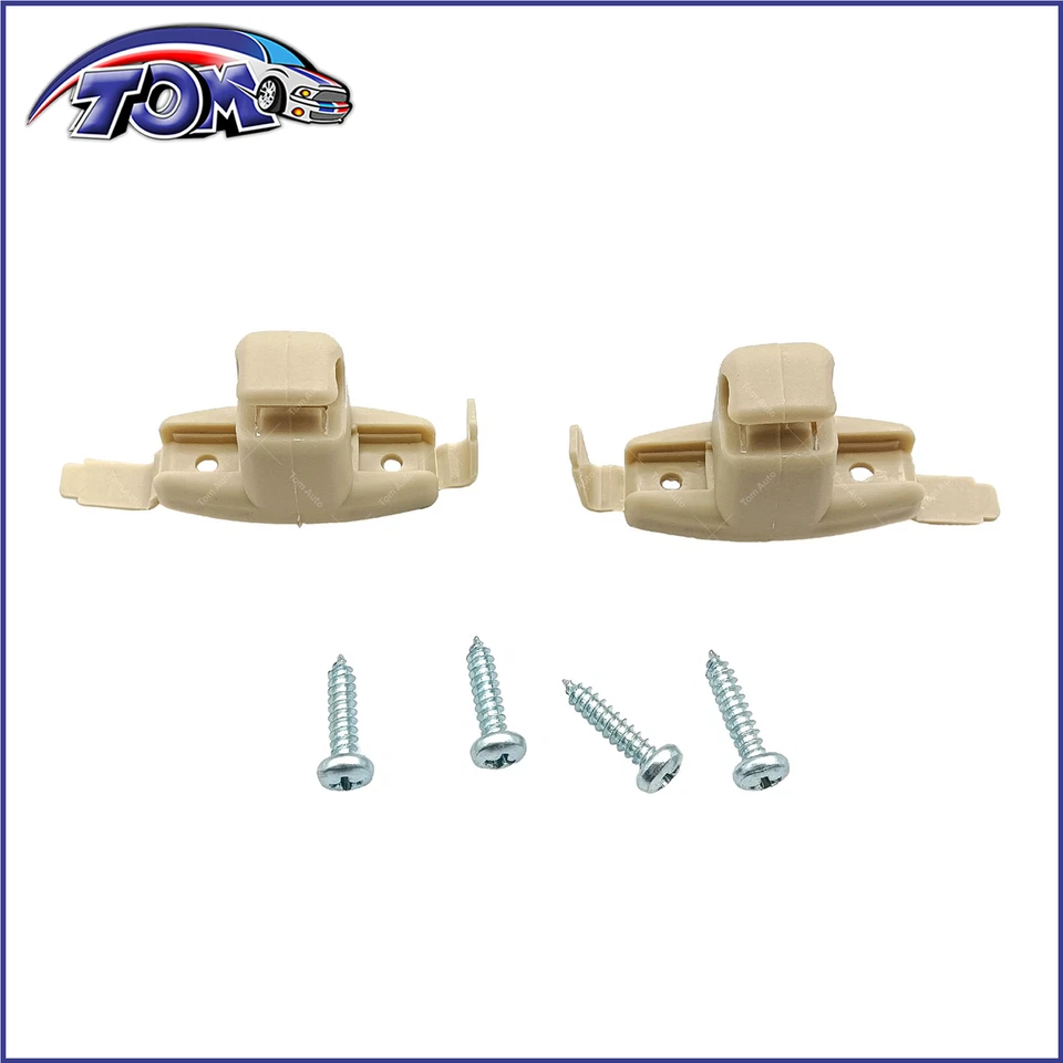 Nuevo soporte de clip para visera de sol beige de 2 piezas para BMW E46 328ci 328i 330i 330ci Foto 2 de 4