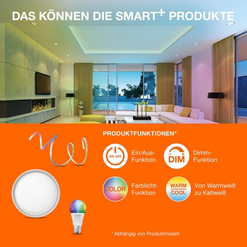 LEDVANCE Smarte LED-Lampe mit WiFi Technologie, Sockel E14, Dimmbar, Lichtfarbe - Bild 5 von 6