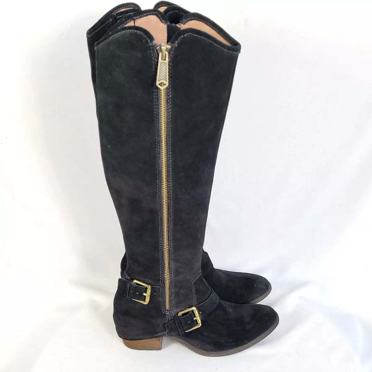 Donald pliner black store suede boots