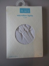 The Children's Place Girl's Size 6-12 Months Solid White Microfiber Tights