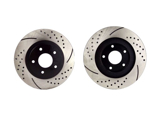 Front Drilled Brake Rotors and Ceramic Pads for 2002 2003 2004 Infiniti I35 - Bild 2 von 6