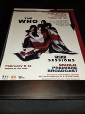 The Who BBC Sessions Rare Original Radio Promo Poster Ad Framed!
