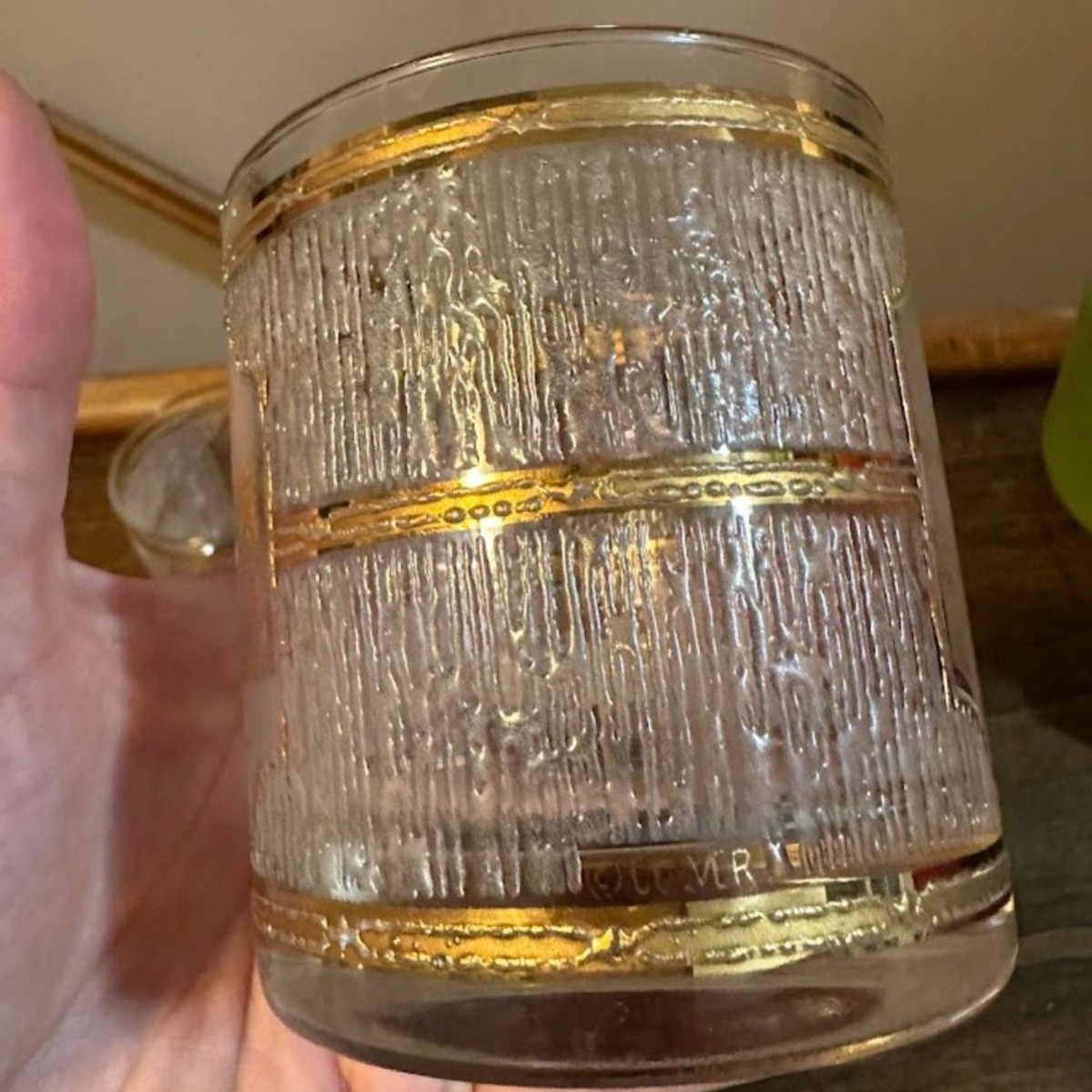 Vintage Niagra Falls Culver 22k Gold Rocks Cocktail Bar Glasses  display picture 1