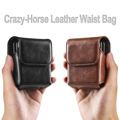 Full Coverage Stylish Durable Crazy-Horse Leather Waist Bag for Motorola razr 50