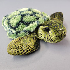 Aurora Splish Sea Turtle Plush Toy Green 7.5" Long Stuffed Animal