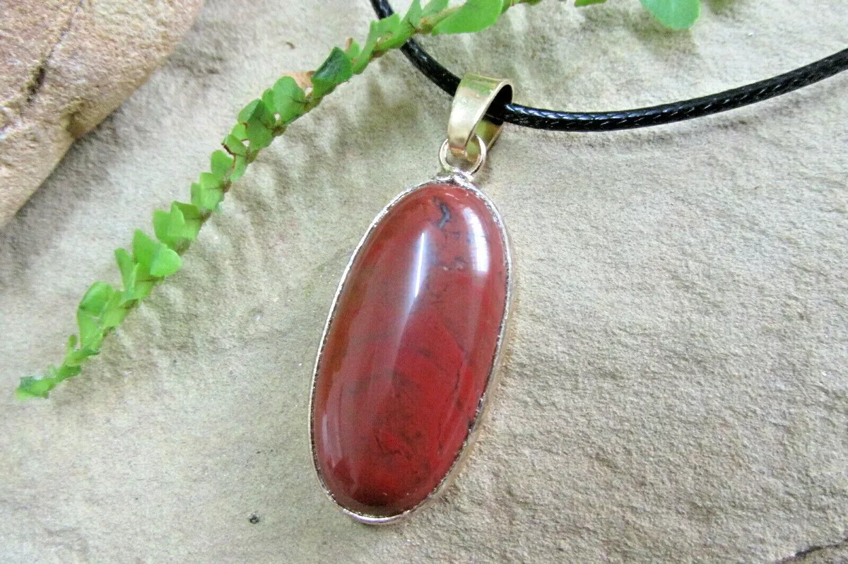 Red jasper deals pendant necklace