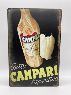 Blechschild Campari 20x30cm Nostalgie Retro Reklame Vintage Geschenk Deko Küche