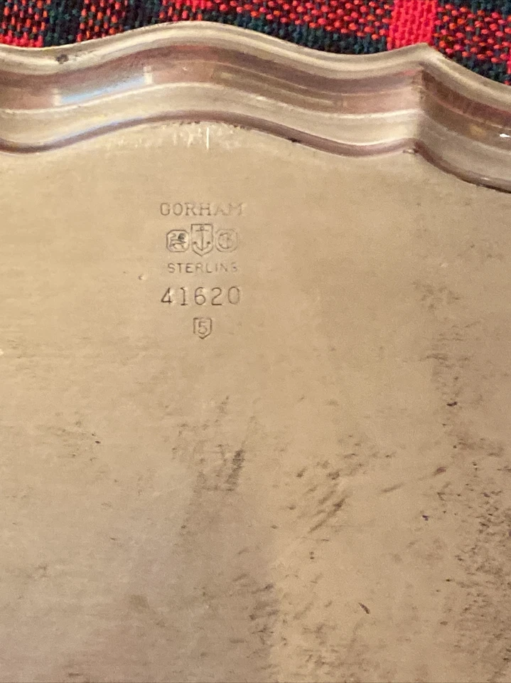 Vintage - Gorham -Chippendale -# 41620 - Prata Esterlina - Bandeja para Cômoda - 7 1/2"  - Imagem 4 de 4
