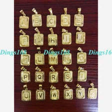 18K Gold Filled Alphabet 26 Letter A-Z Pendant Necklace Choose a Letter/Necklace