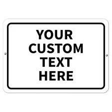 Personalized Custom Metal Aluminum Sign for Outdoor, Indoor, Home Office,  12x8"