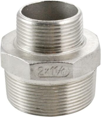 2'' to 1-1/4'' male NPT Hex Nipple Pipe Fitting Reducer Reducing Adapter Stainless