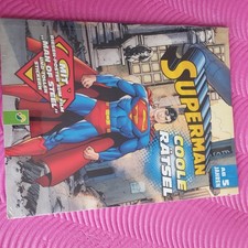 SUPERMAN  Coole Rätsel  Mal- und Rätselheft incl. Stickern und Poster  Neu OVP 