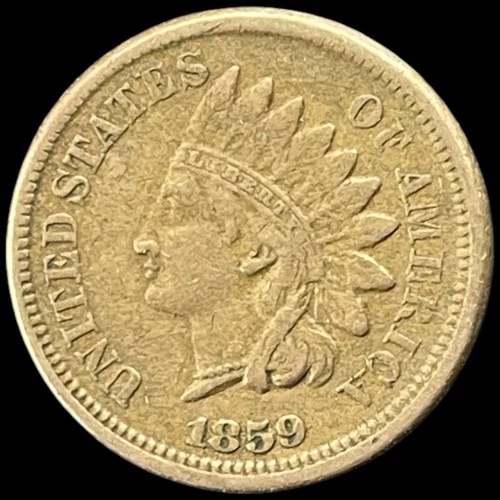 1859 Indian Head Cent EXCELLENT ~ XF! Antique Us Penny 1c Coin