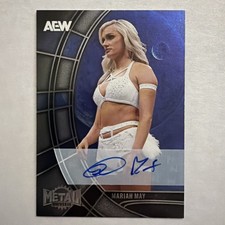 2025 Skybox Metal Universe AEW Mariah May Silver Auto Autograph Blake Monroe