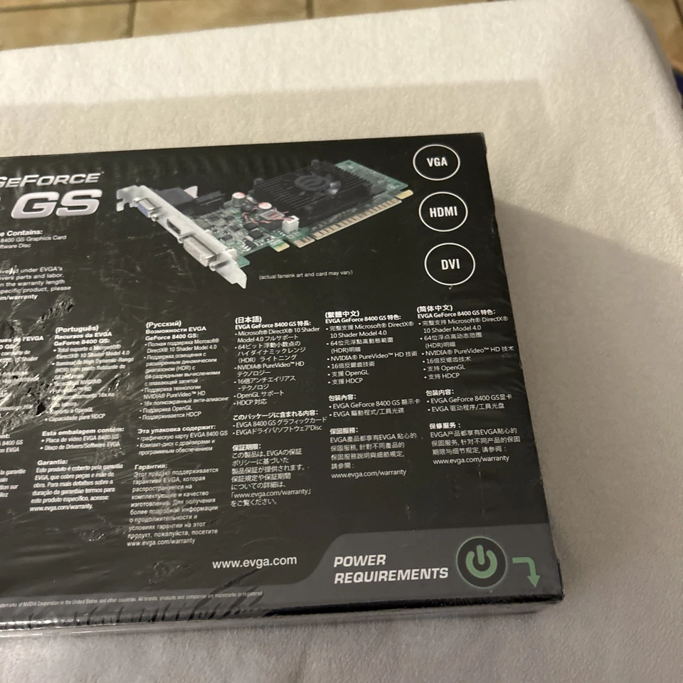 EVGA Nvidia GeForce 8400GS, 1024MB DDR3, PCI-E 2.0 Graphics Card-NEW SEALED BOX - Image 4 of 4