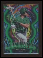 2022 Panini Prizm #IL-12 Matt Olson Illumination Green Prizm