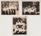 Antique Photo / Young Women in Work Clothes / Set of 3 / Japanese / c. 1930s