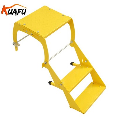 2-Step Truck Tire Service Step Non-Slip Folding Heavy Duty Trailer Wheel Ladder