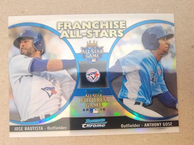 2012 Bowman Chrome Franchise All-Stars Jose Bautista Anthony Gose Jays #FAS-BGO