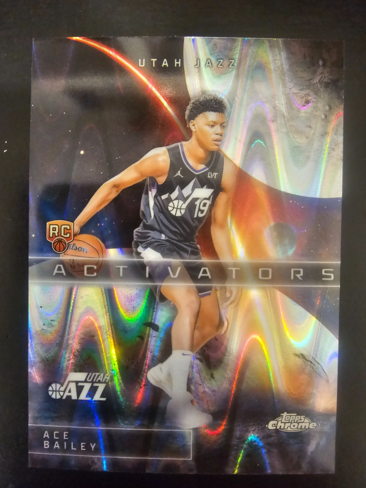 2025-26 Topps Chrome #AC-15 Ace Bailey Rookie Raywave Activators Refractor Jazz