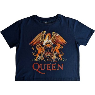 Queen Damen Crop Top: Classic Crest OFFICIAL NEU